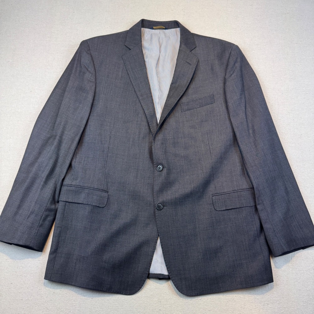 Brooks Brothers 46R Blazer Mens Grey Regent Fit Explorer Micro-Check Jacket